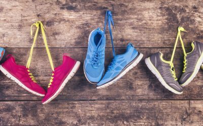 Image of different running shoes