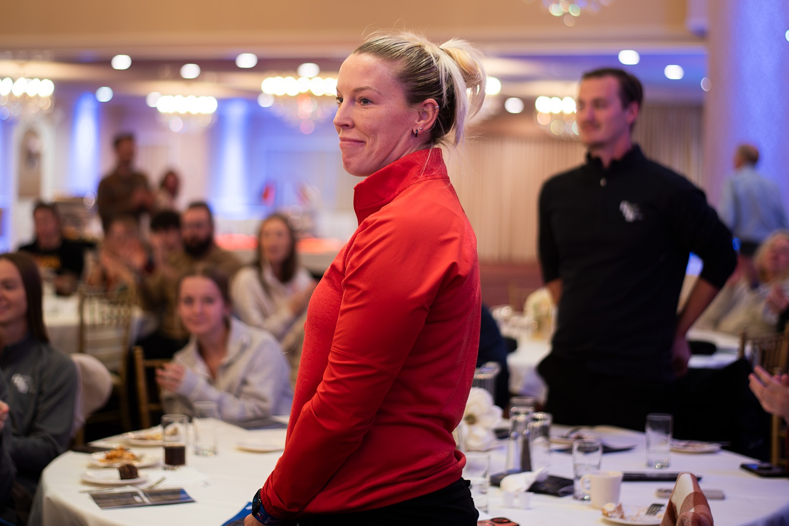 Image of Brandy Clarke, MS OTR/L being recognized for her years of service at the 2025 Annual Meeting.